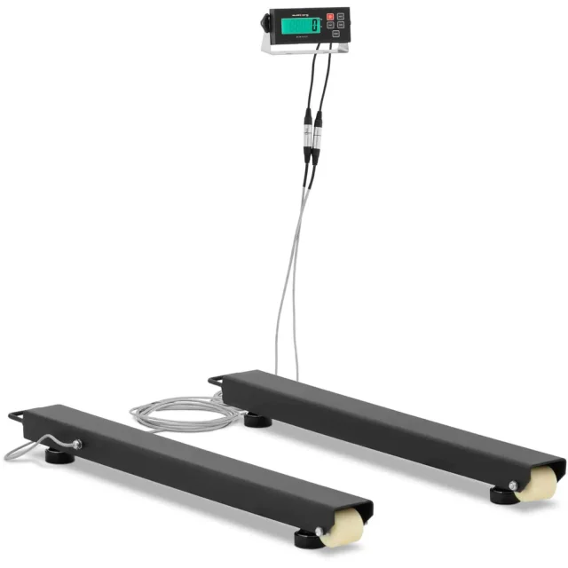 LCD 5000 / 1 kg-os gerendamérleg raklap-tartóval, 1000 x 100 mm