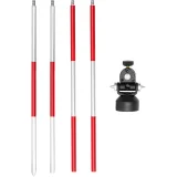 Mini pryzmat lustro dalmiercze geodezyjne z tyczką srebrna powłoka śr. 3,5 cm 1,26 m 6
