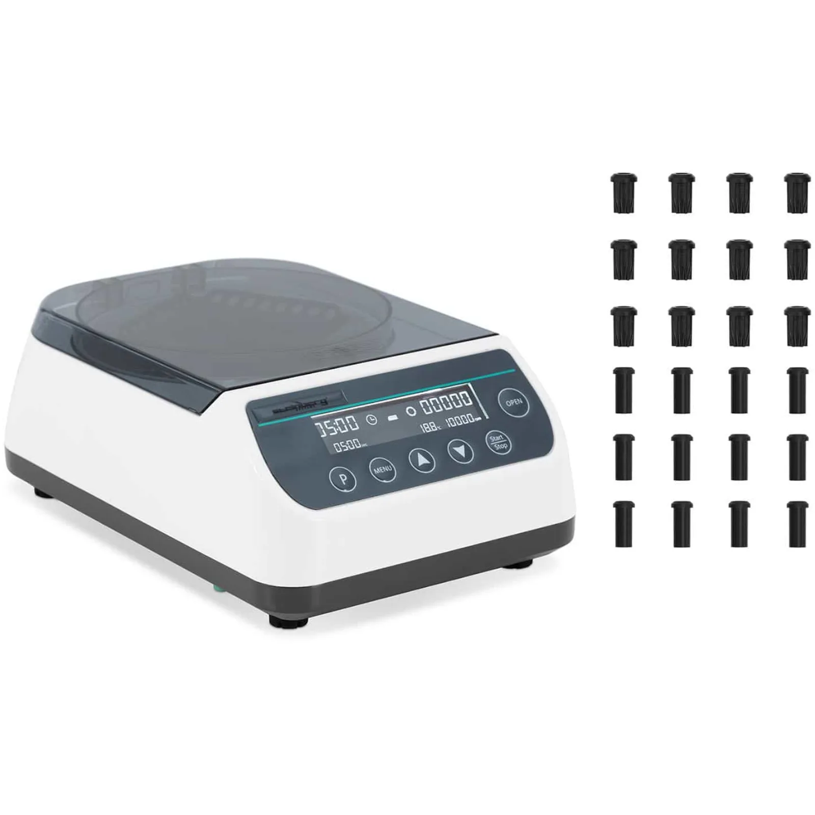 Laboratóriumi centrifuga 12 csőhöz, 2 az 1-ben rotor, 10 000 fordulat/perc, 48 W