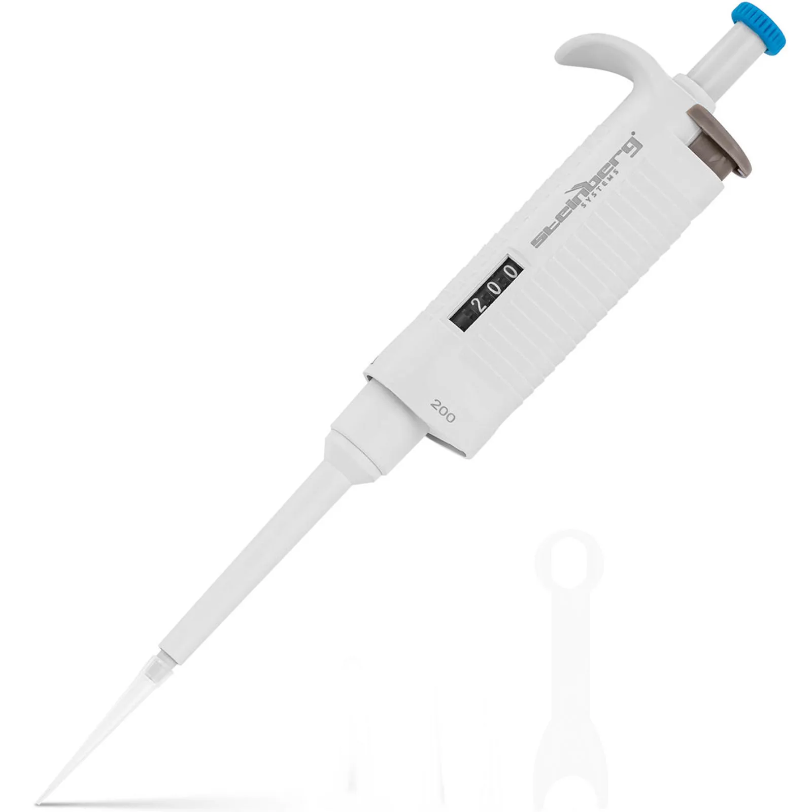Egycsatornás laboratóriumi pipetta 0,02–0,2 ml
