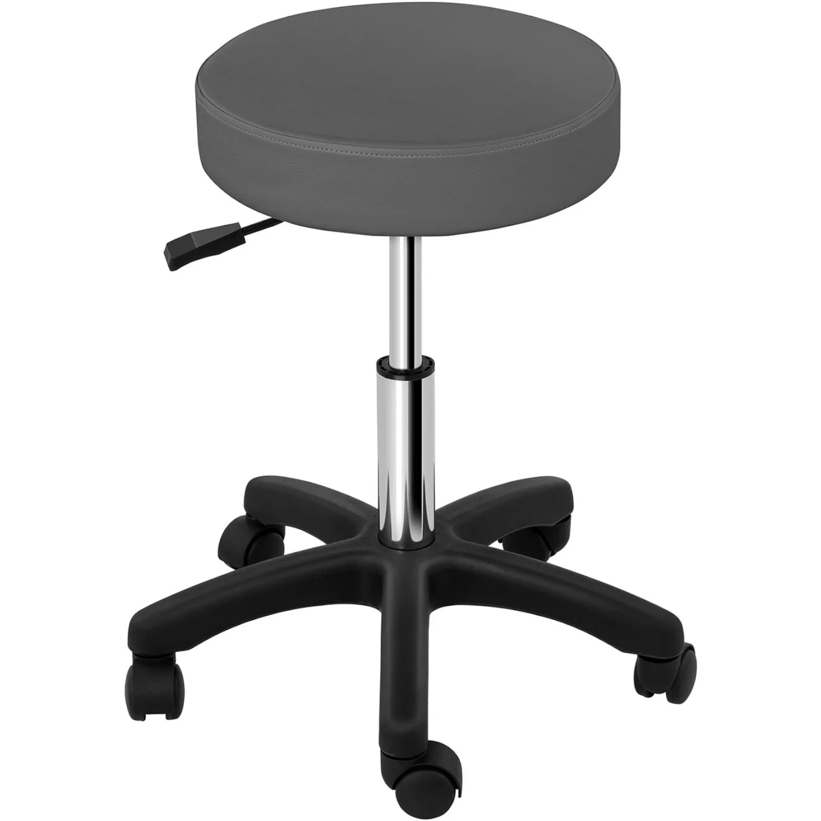 Taboret stołek kosmetyczny obrotowy na kółkach Physa AVERSA - szary 3