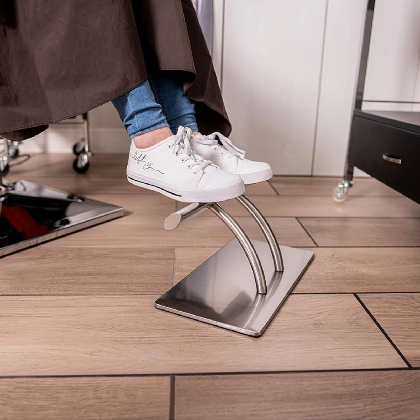 35 cm non-slip stainless steel office hairdressing footrest 4