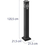 3.5 L samostalni čelični pepeljar s bravicom - tamnosivi 5