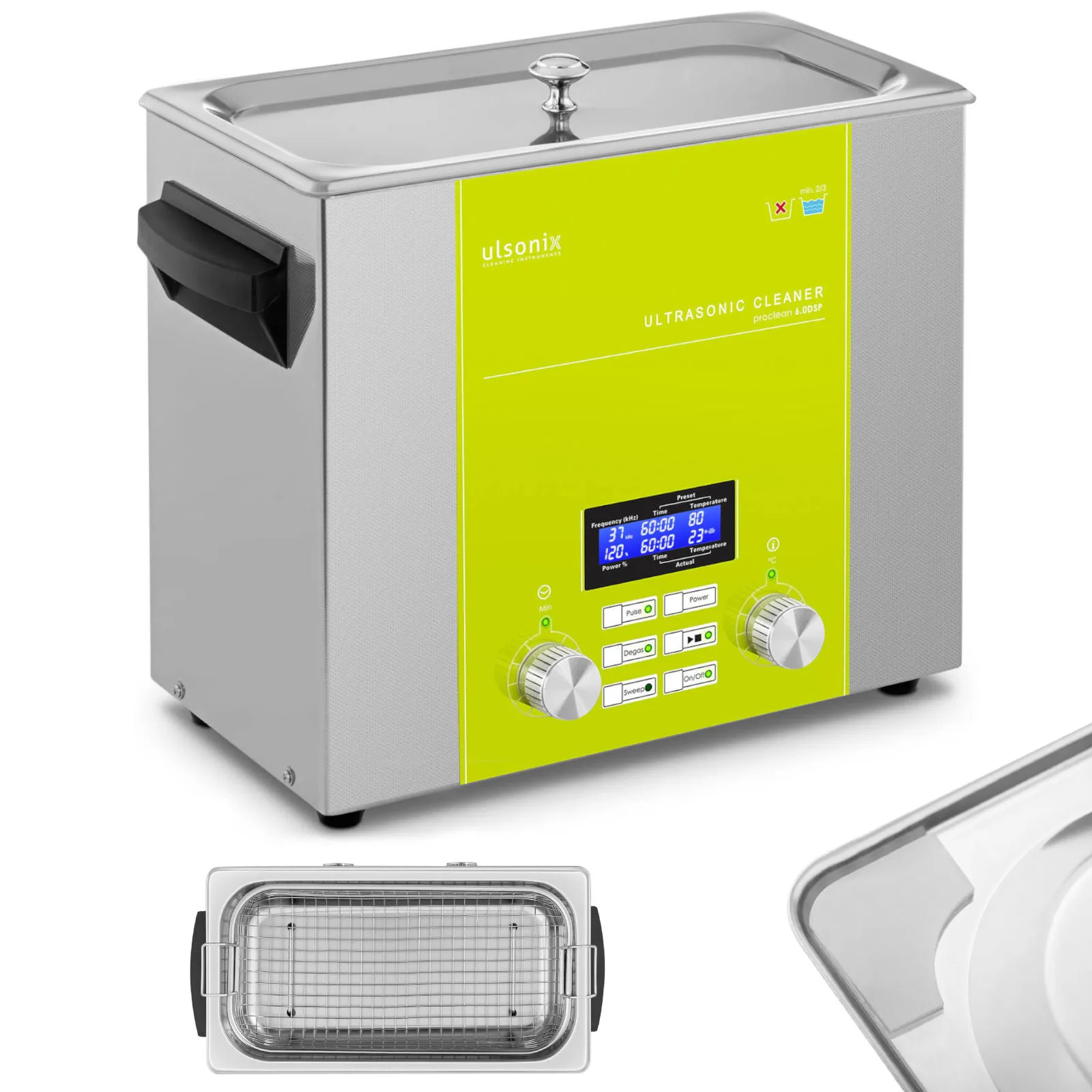 Ultrahangos tisztítófürdő LED-del, 6 l, 240 W