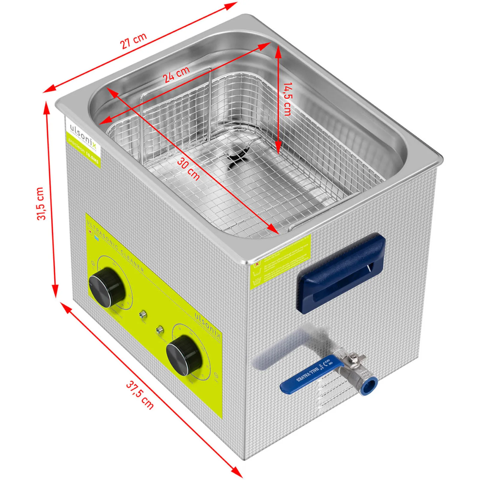 Ultrahangos tisztító, 10 l, 240 W 6