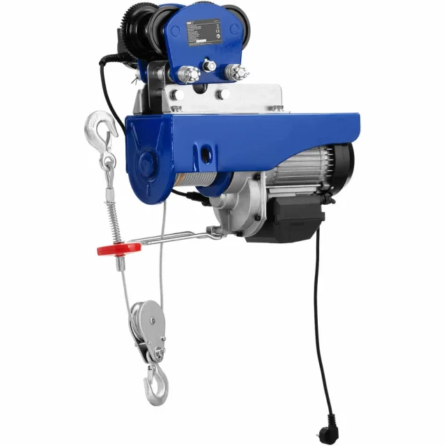 1600 W-os elektromos kötélcsörlő kocsival, 12 m, 500 kg