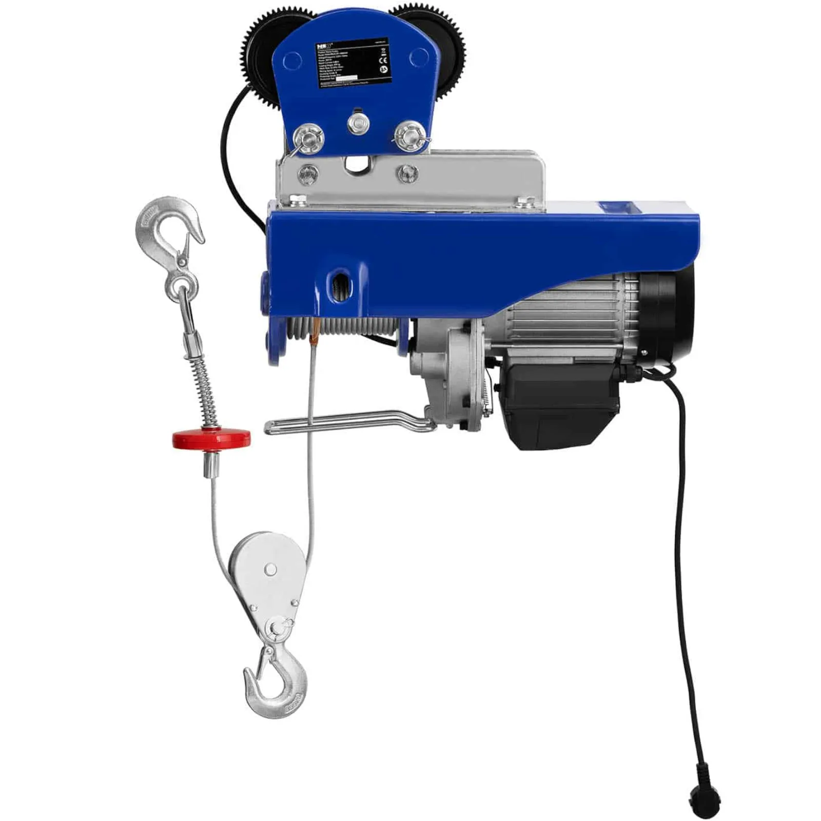 1600 W-os elektromos kötélcsörlő kocsival, 12 m, 500 kg 6