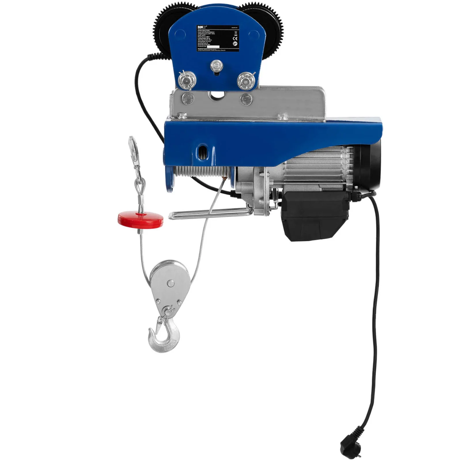 Elektromos csörlő kábeles emelővel 1350 W 12 m 400 kg 6