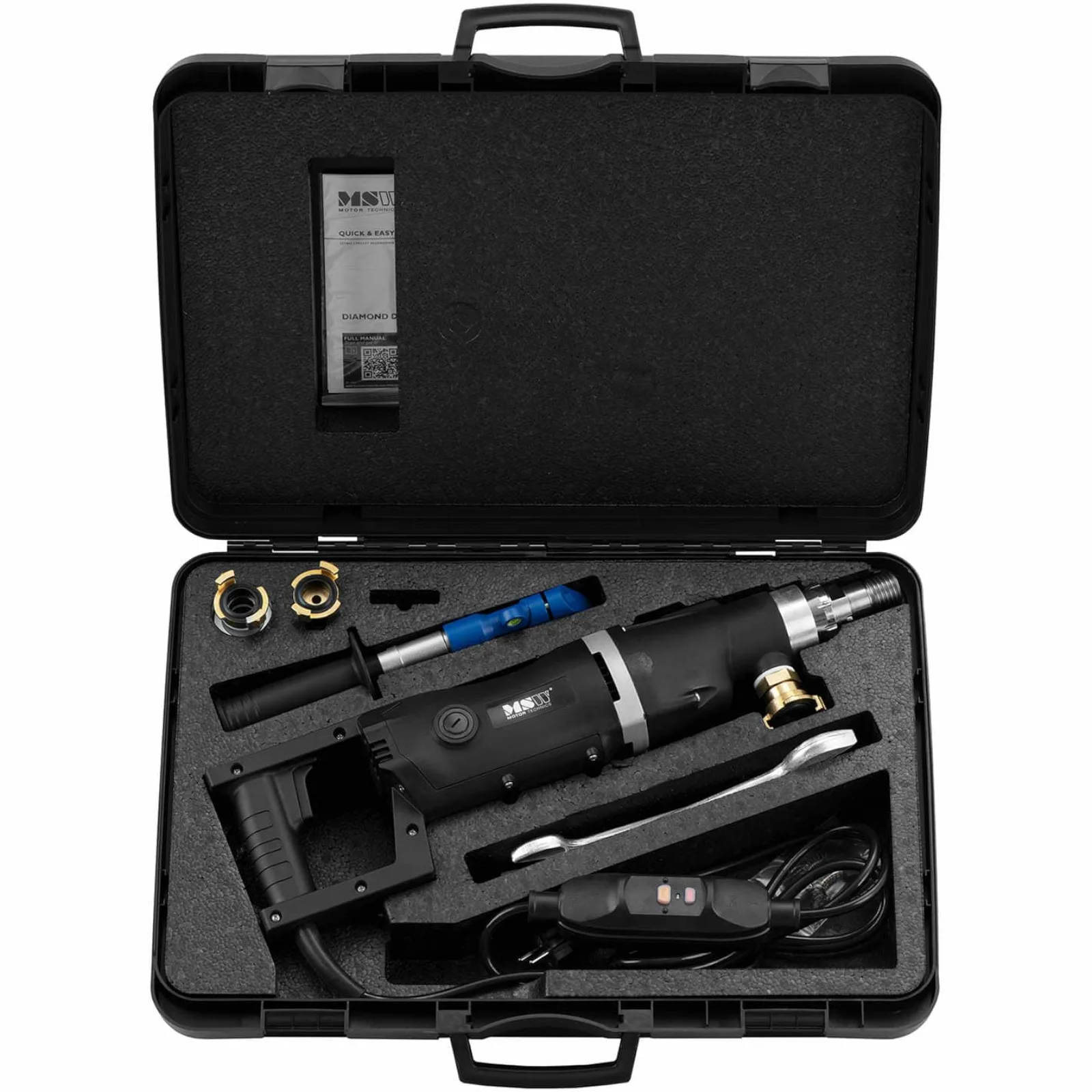 Diamond core drill for concrete with tripod and case, 1300 rpm, 2200 W 4