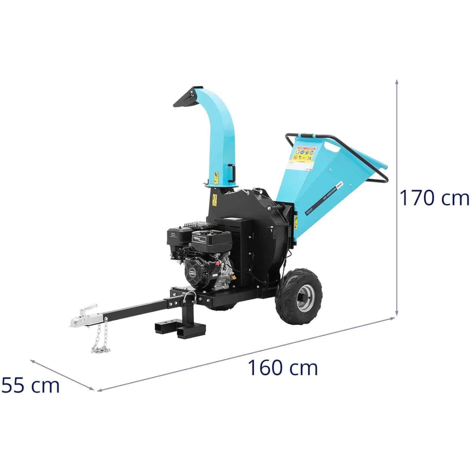 Tocător/măcinător de grădină pentru crengi și așchii de lemn, alimentat cu benzină, 100 mm, 15 CP 6