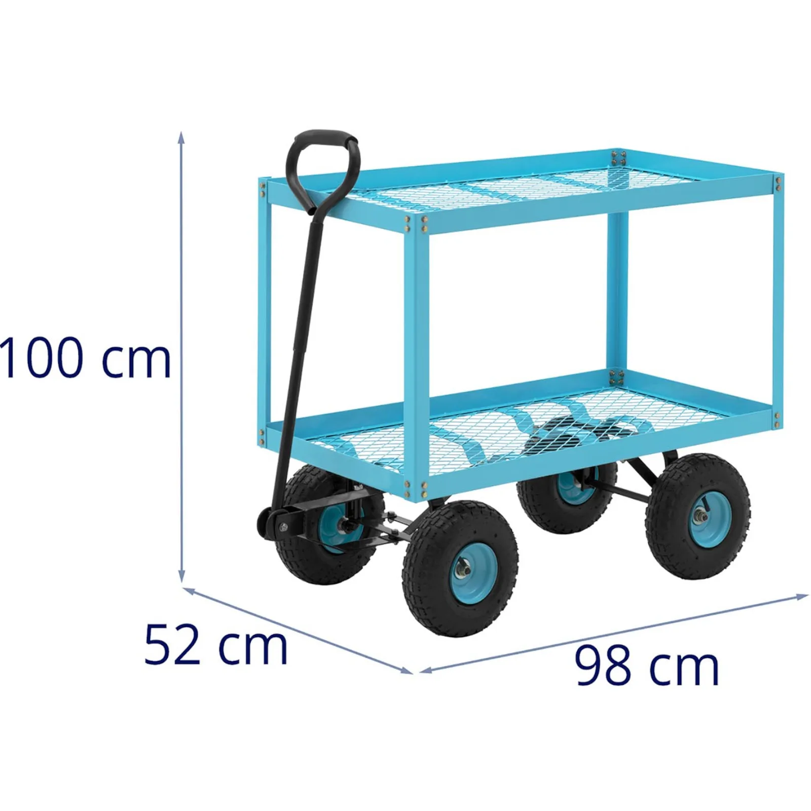 2-tier mesh garden transport cart, up to 150 kg 5