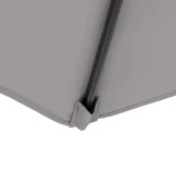 Umbrelă de grădină pătrată pe tijă, 250 x 250 cm, gri închis 3