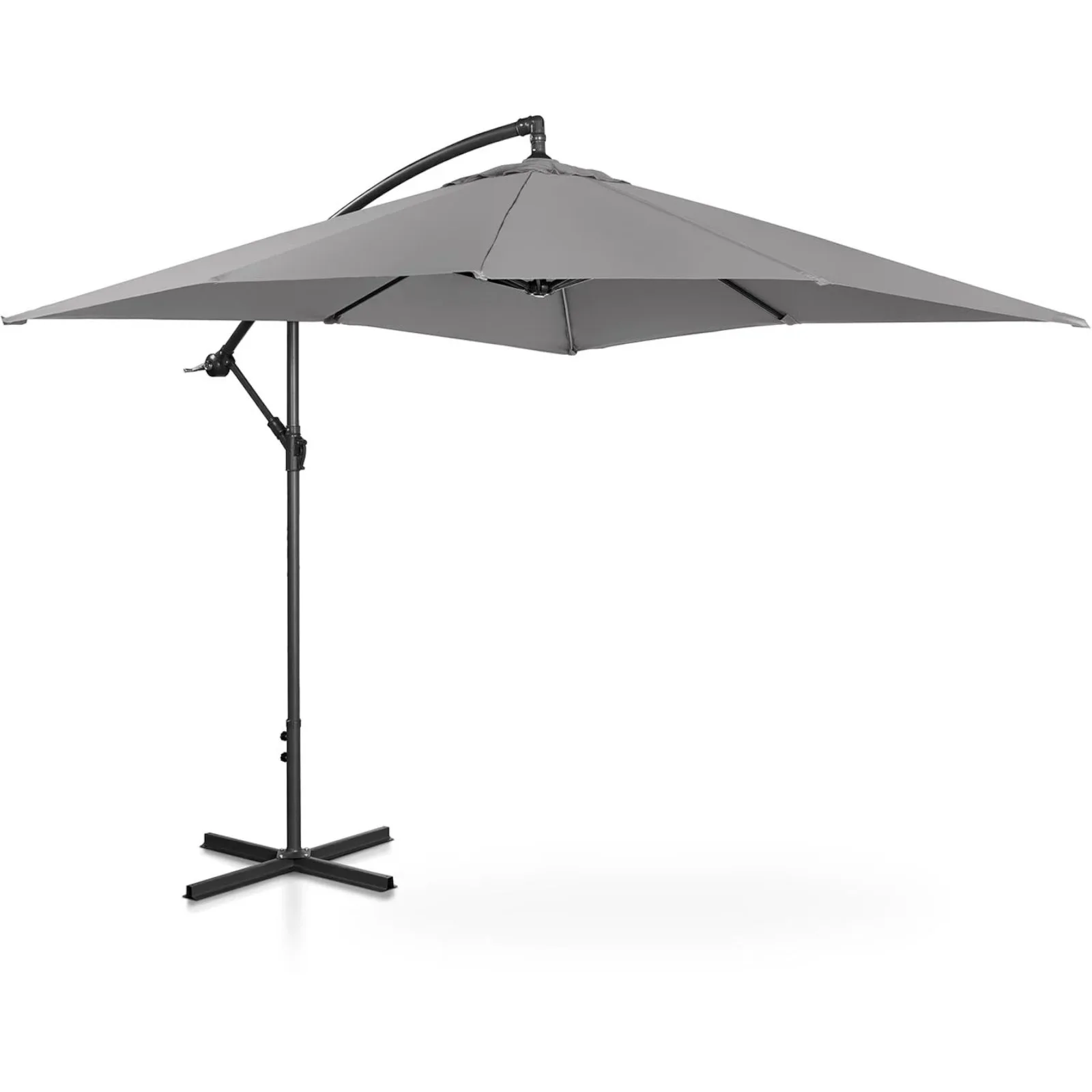 Square garden umbrella on a pole, 250 x 250 cm, dark gray 5