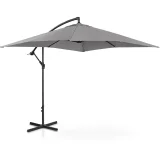 Umbrelă de grădină pătrată pe tijă, 250 x 250 cm, gri închis 5
