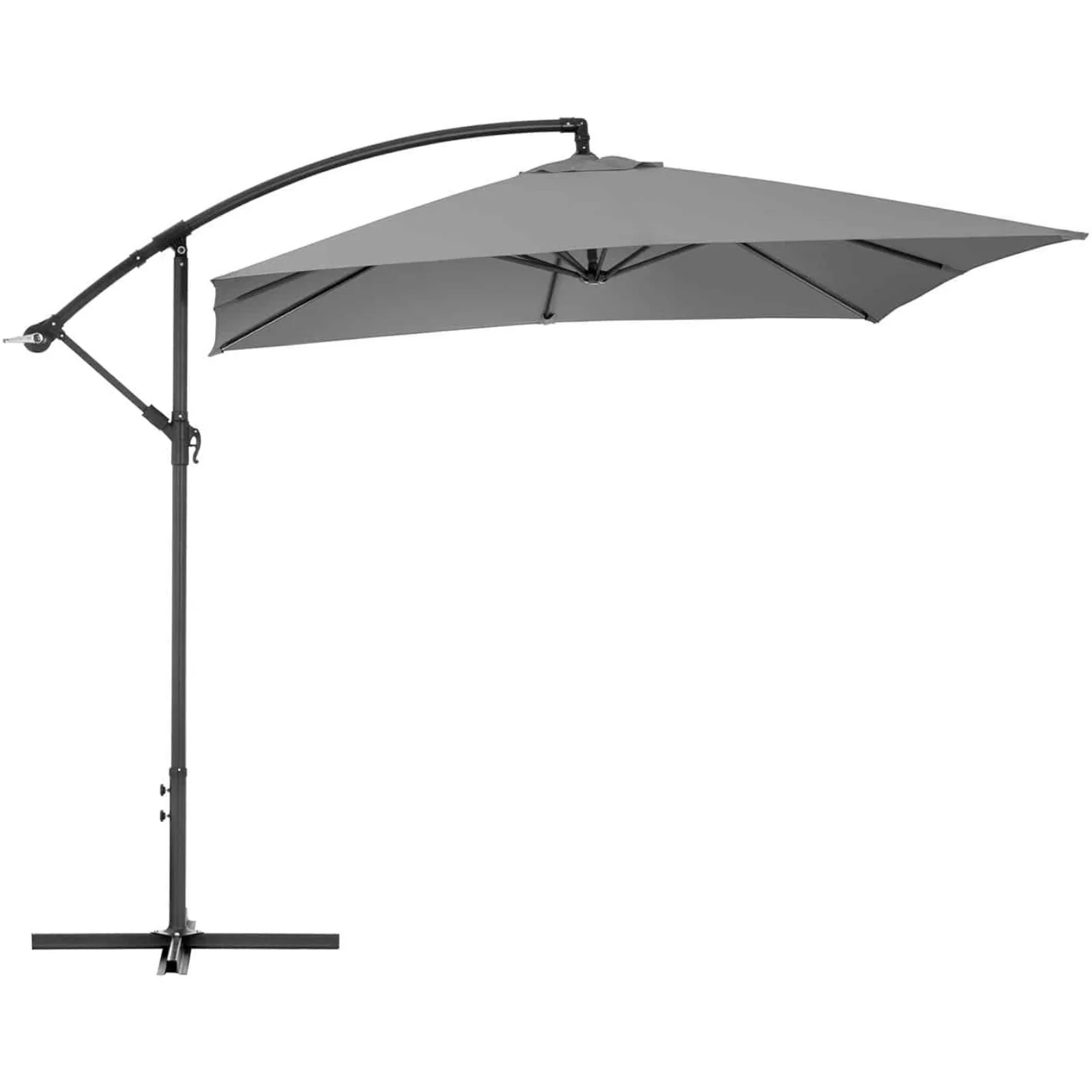 Square garden umbrella on a pole, 250 x 250 cm, dark gray 6