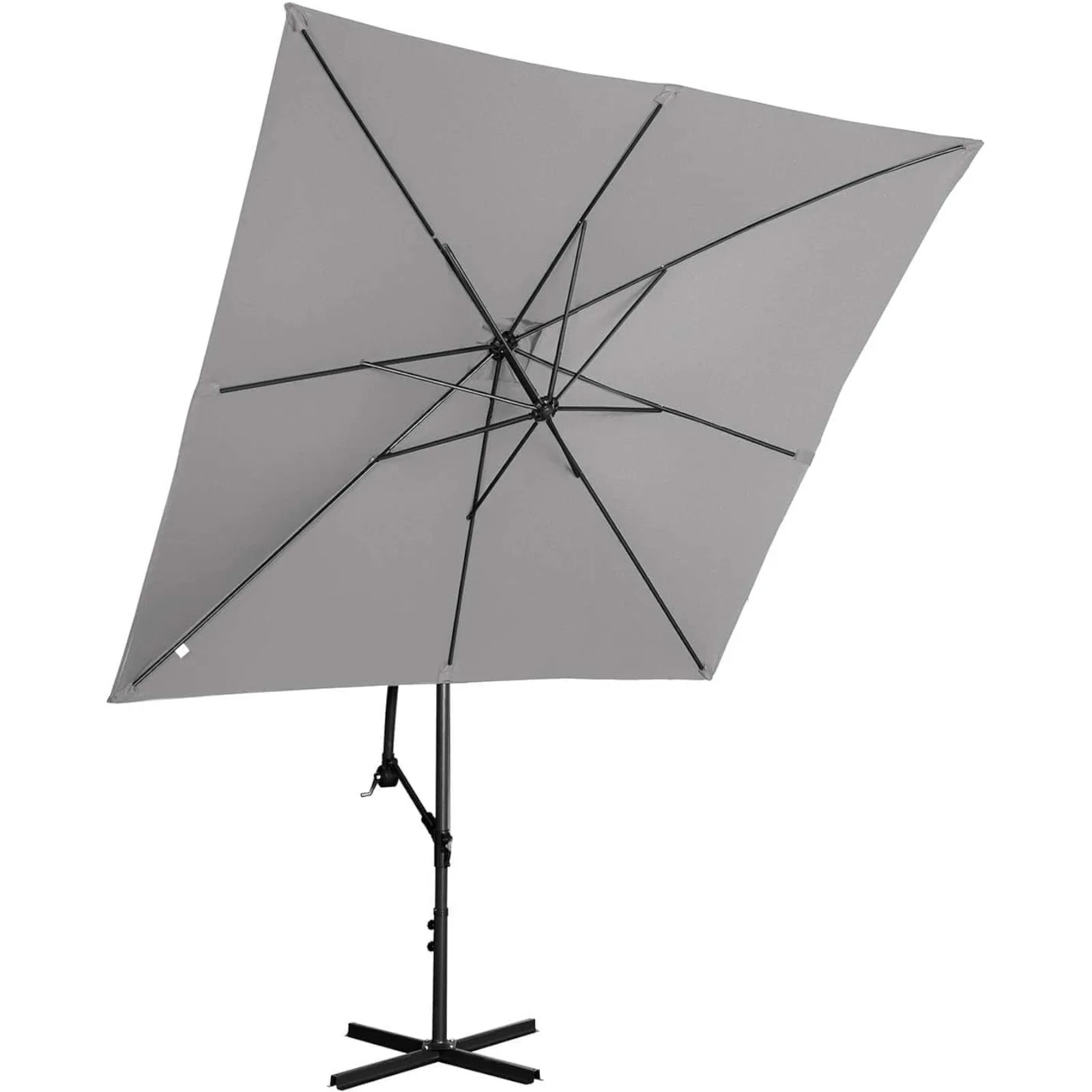 Square garden umbrella on a pole, 250 x 250 cm, dark gray 7