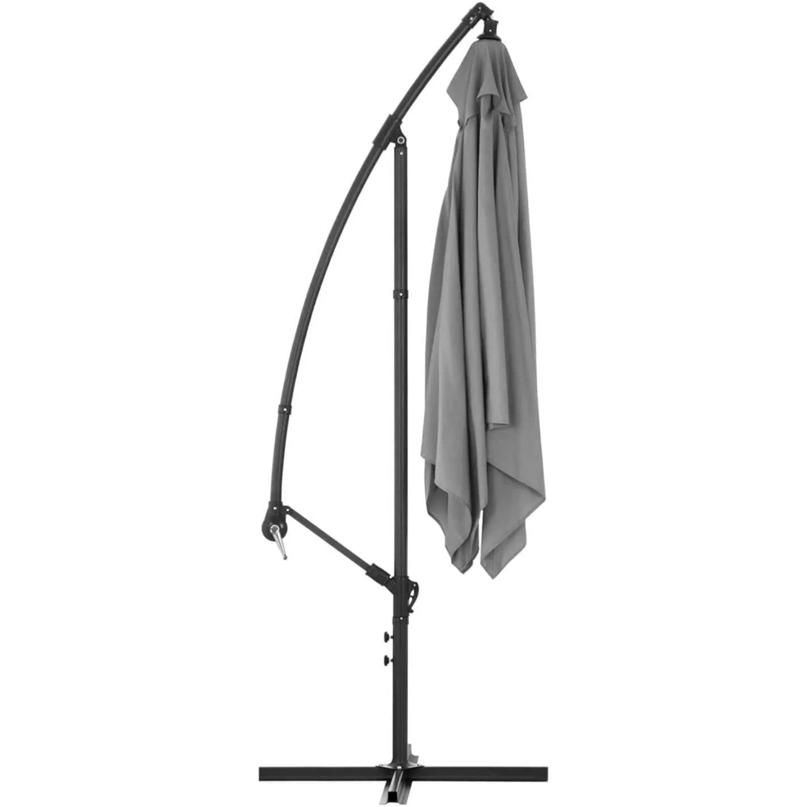 Square garden umbrella on a pole, 250 x 250 cm, dark gray 8