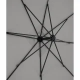Umbrelă de grădină pătrată pe tijă, 250 x 250 cm, gri închis 9