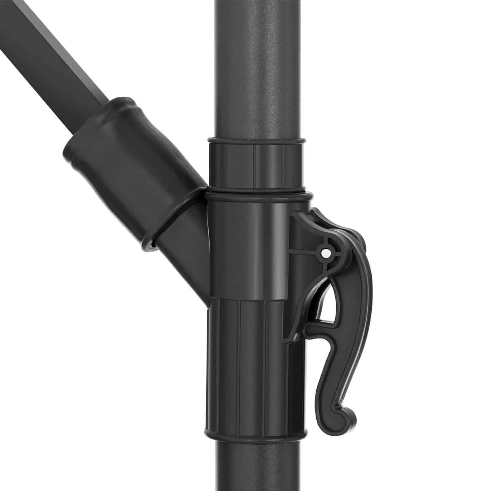 Square garden umbrella on a pole, 250 x 250 cm, dark gray 10