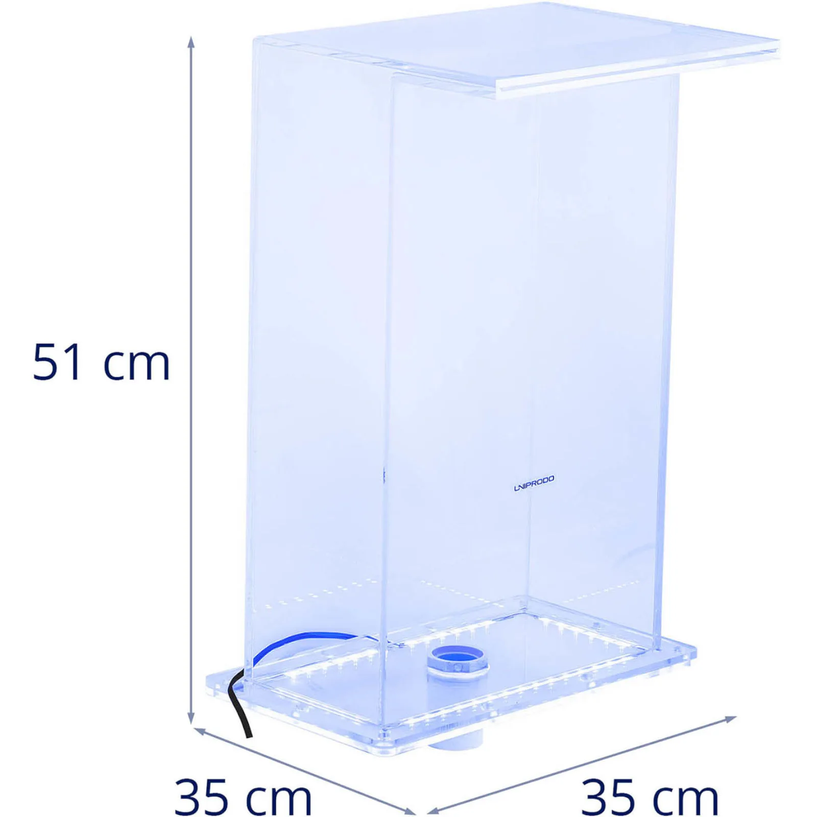 Vízesés-kifolyó LED-es világítással, 35 cm, vízáramlás 310 mm 6