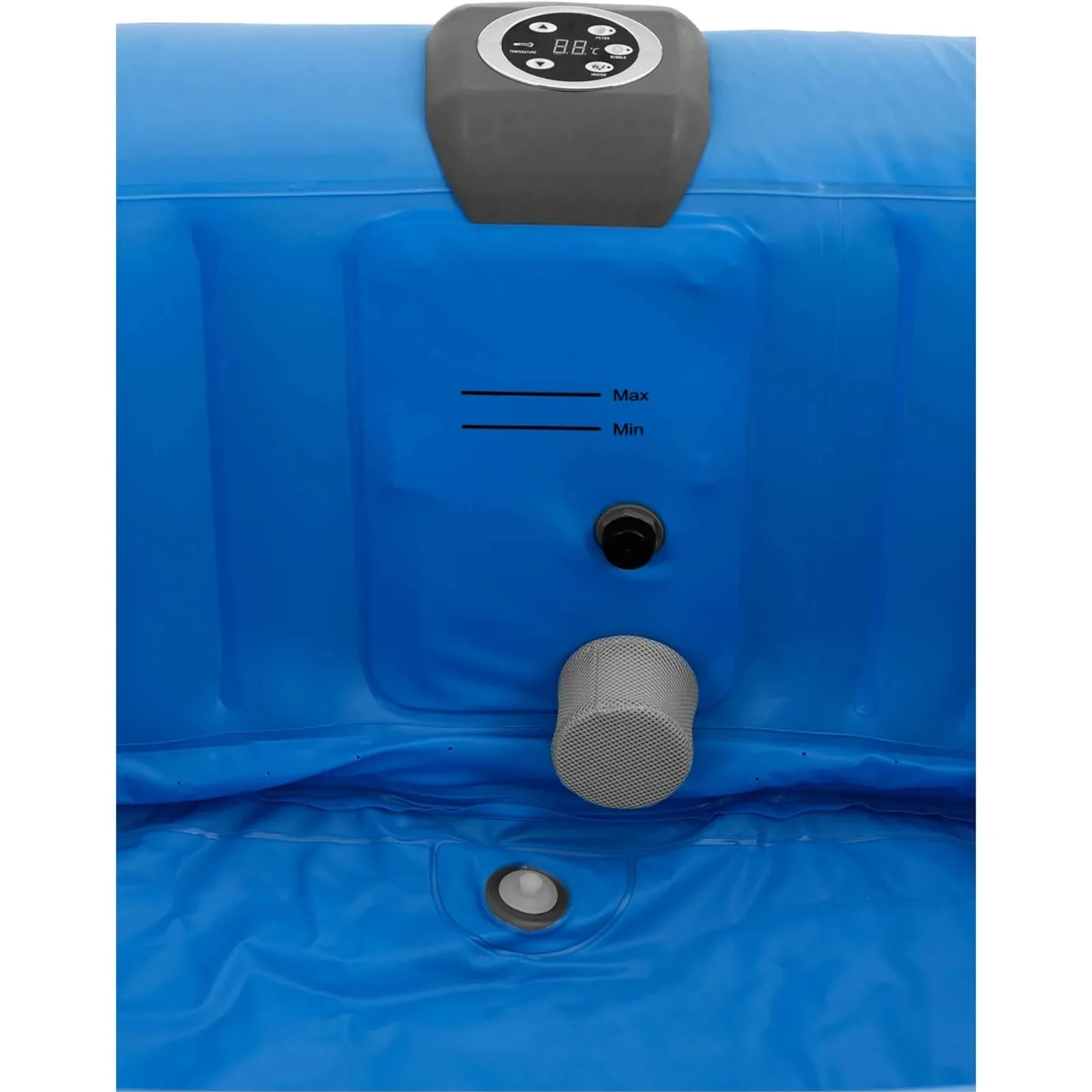 Jacuzzi gonflabil de grădină cu 100 de jeturi de masaj, pentru 2 persoane, 550 L, albastru-gri 5