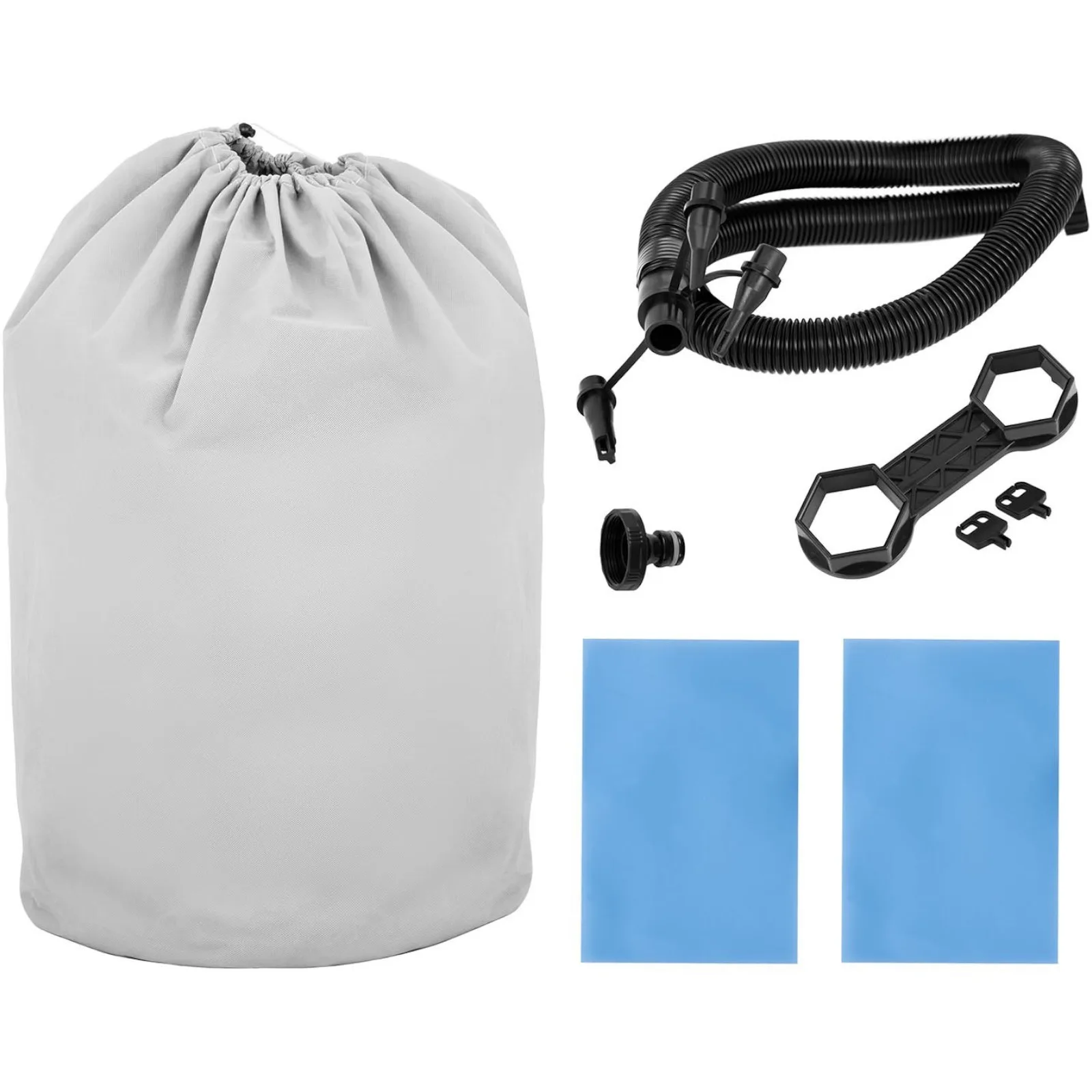 Jacuzzi gonflabil de grădină cu 100 de jeturi de masaj, pentru 2 persoane, 550 L, albastru-gri 8