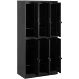 Dulap metalic cu încuietoare pentru săli de pauză - 6 compartimente 5