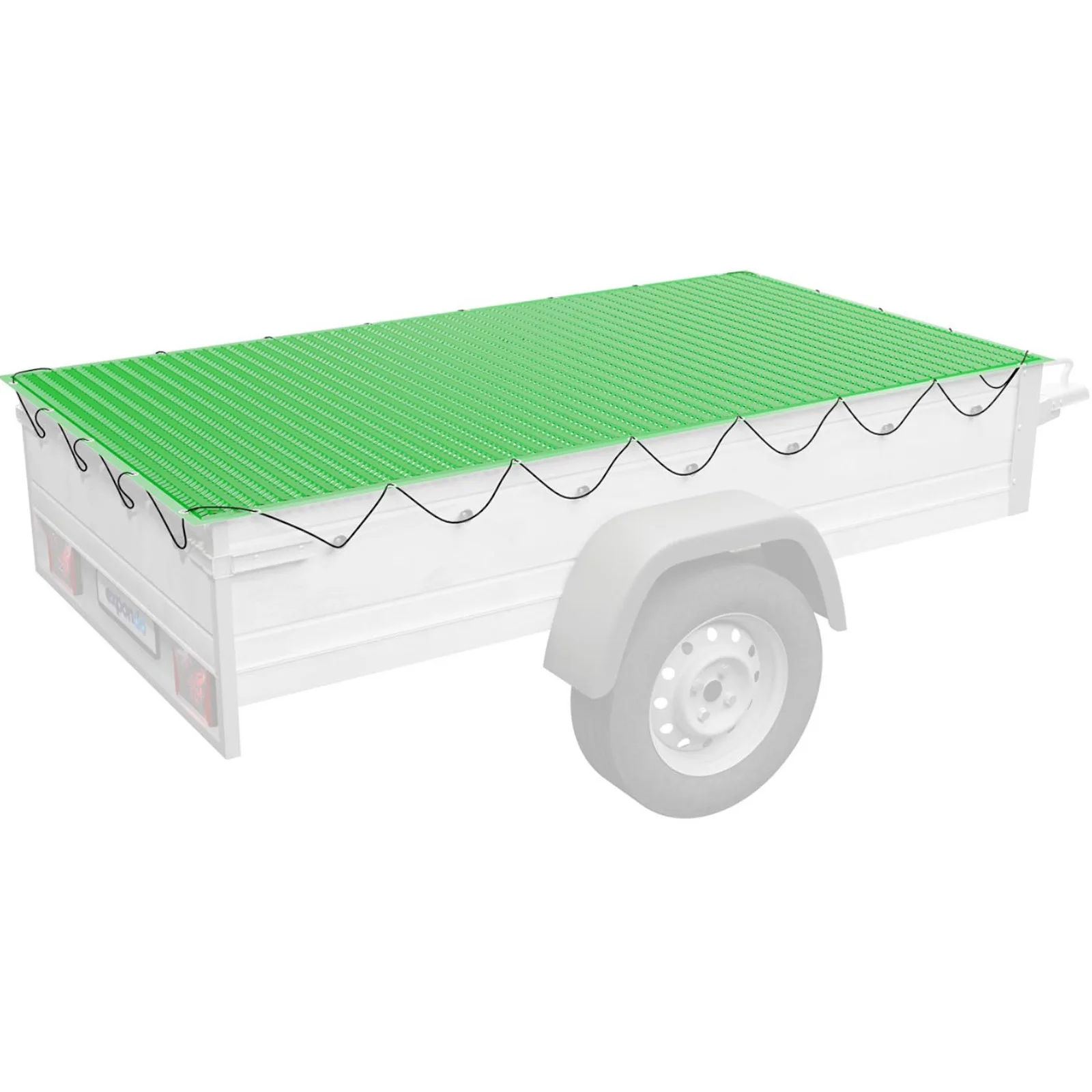 Mreža za osiguranje tereta za prikolice, fina mreža, 2,5 x 4,5 m, zelena 2