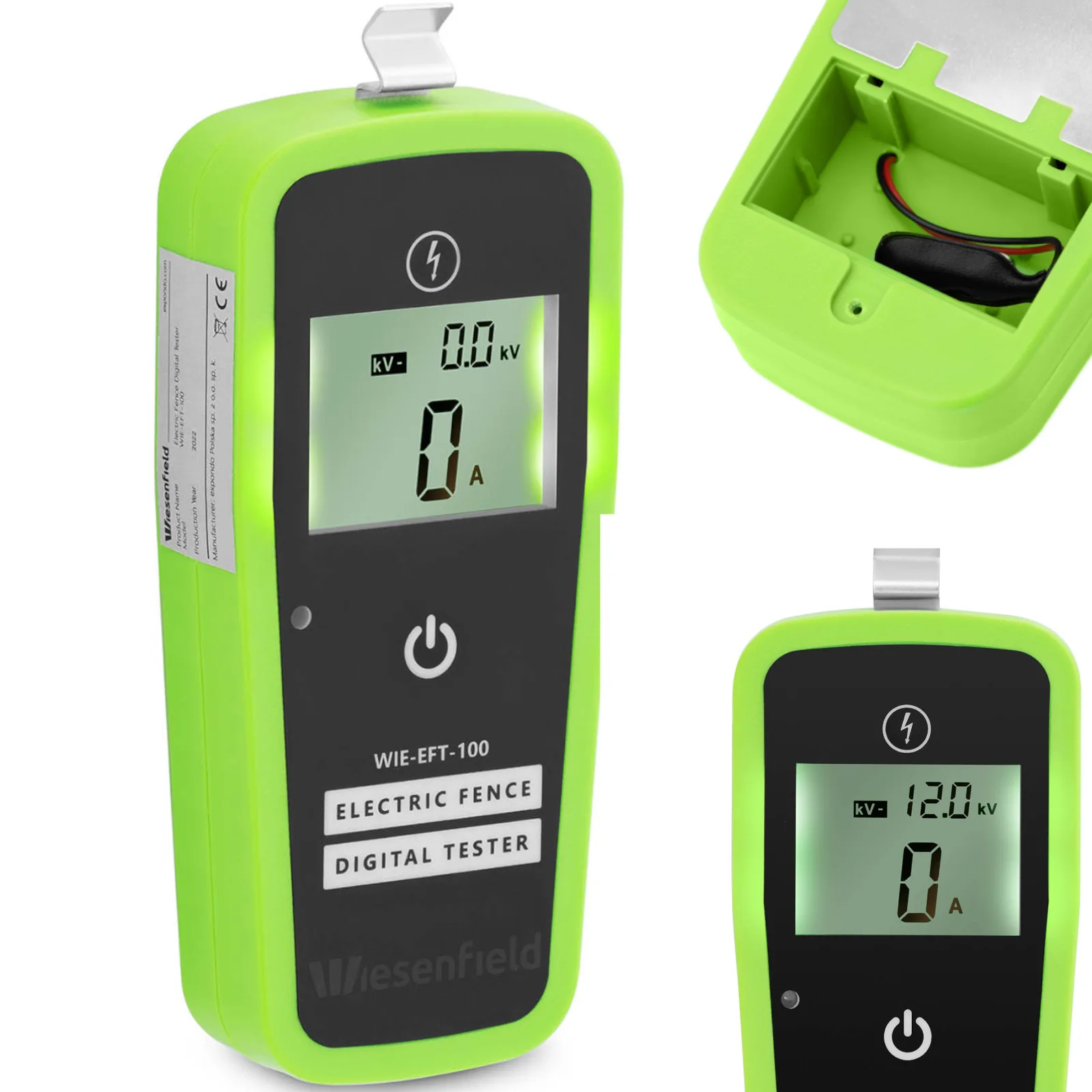 LCD elektromos kerítésfeszültség-mérő 0–12 000 V