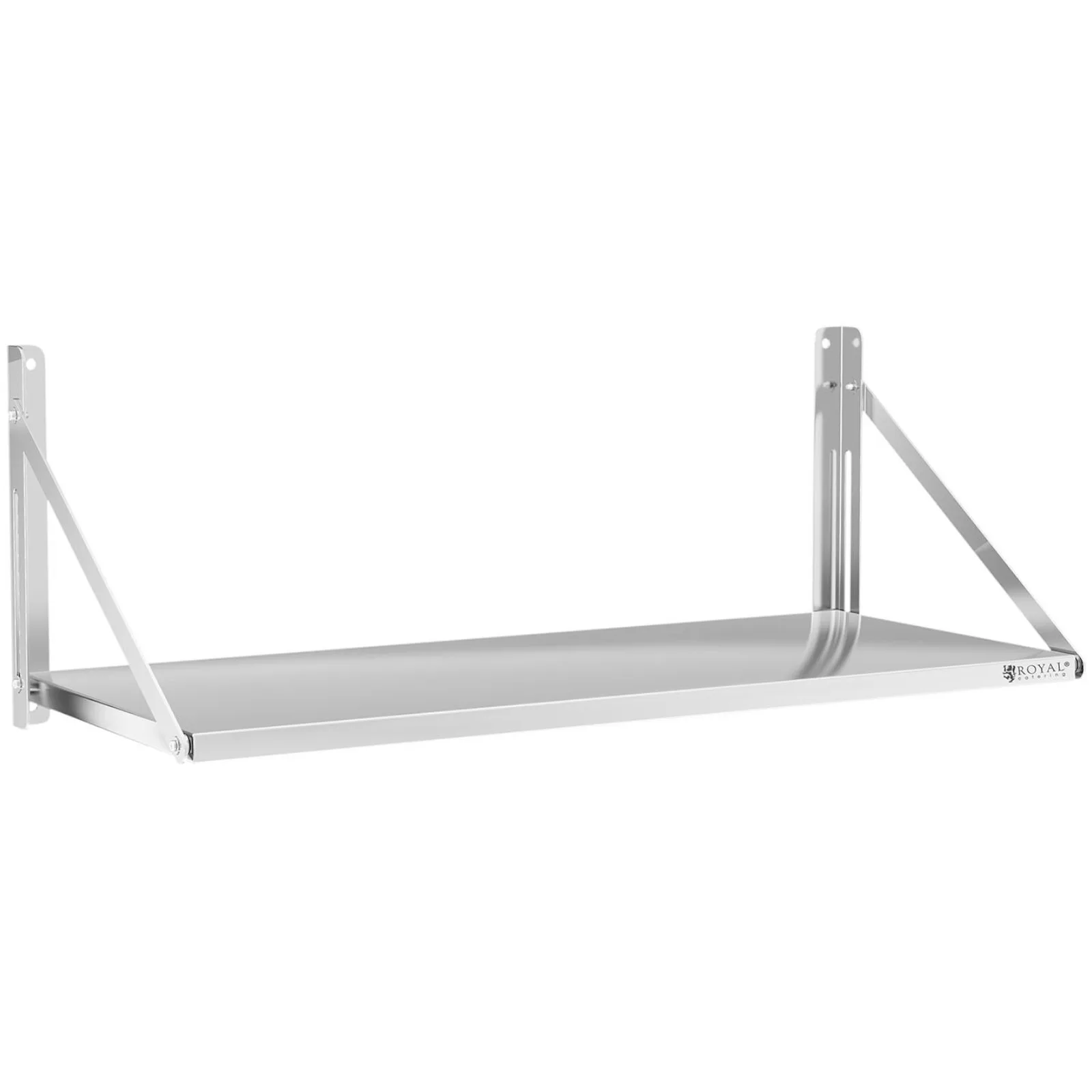 Klappbares Wandregal aus Edelstahl 120 x 45 cm 2
