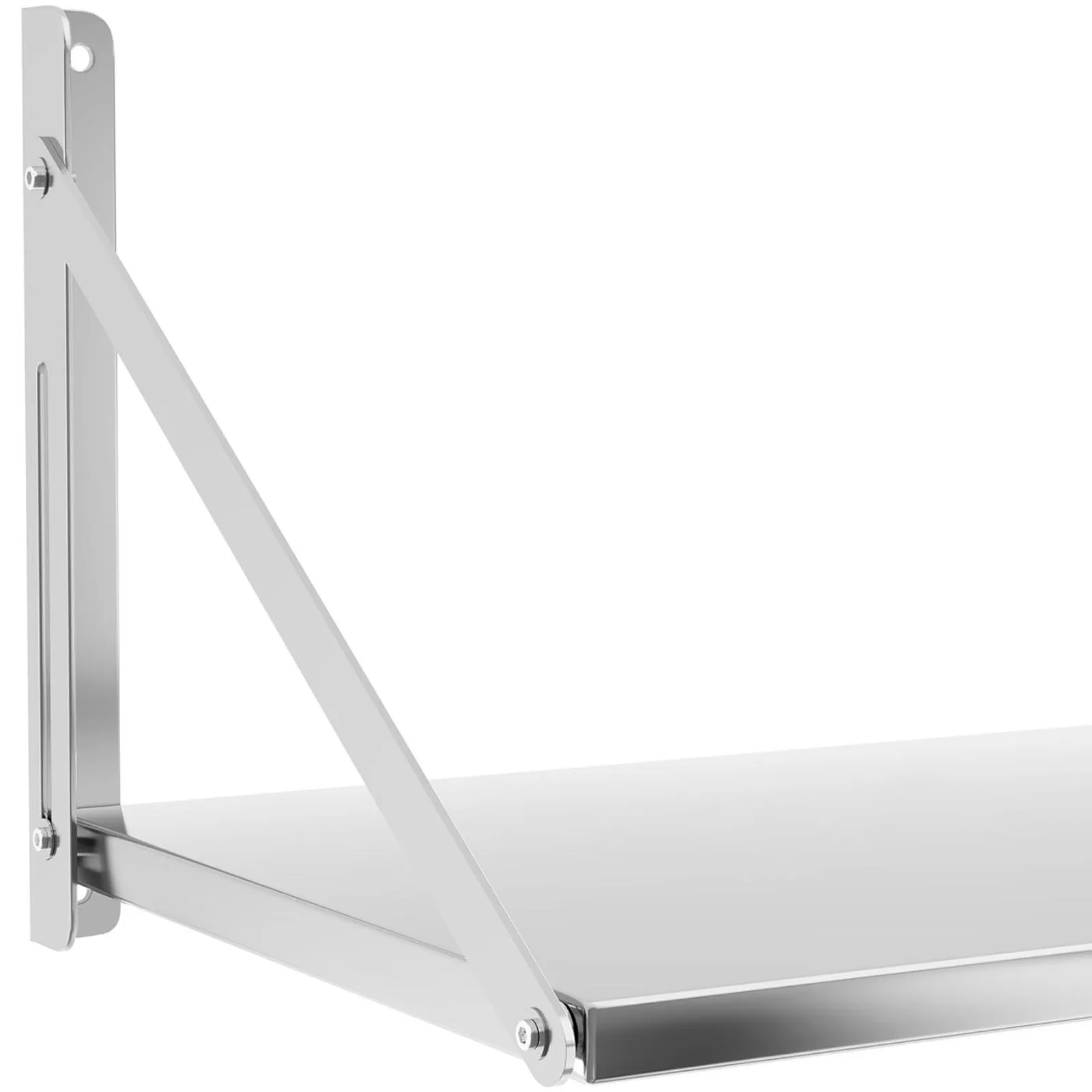 Klappbares Wandregal aus Edelstahl 120 x 45 cm 3