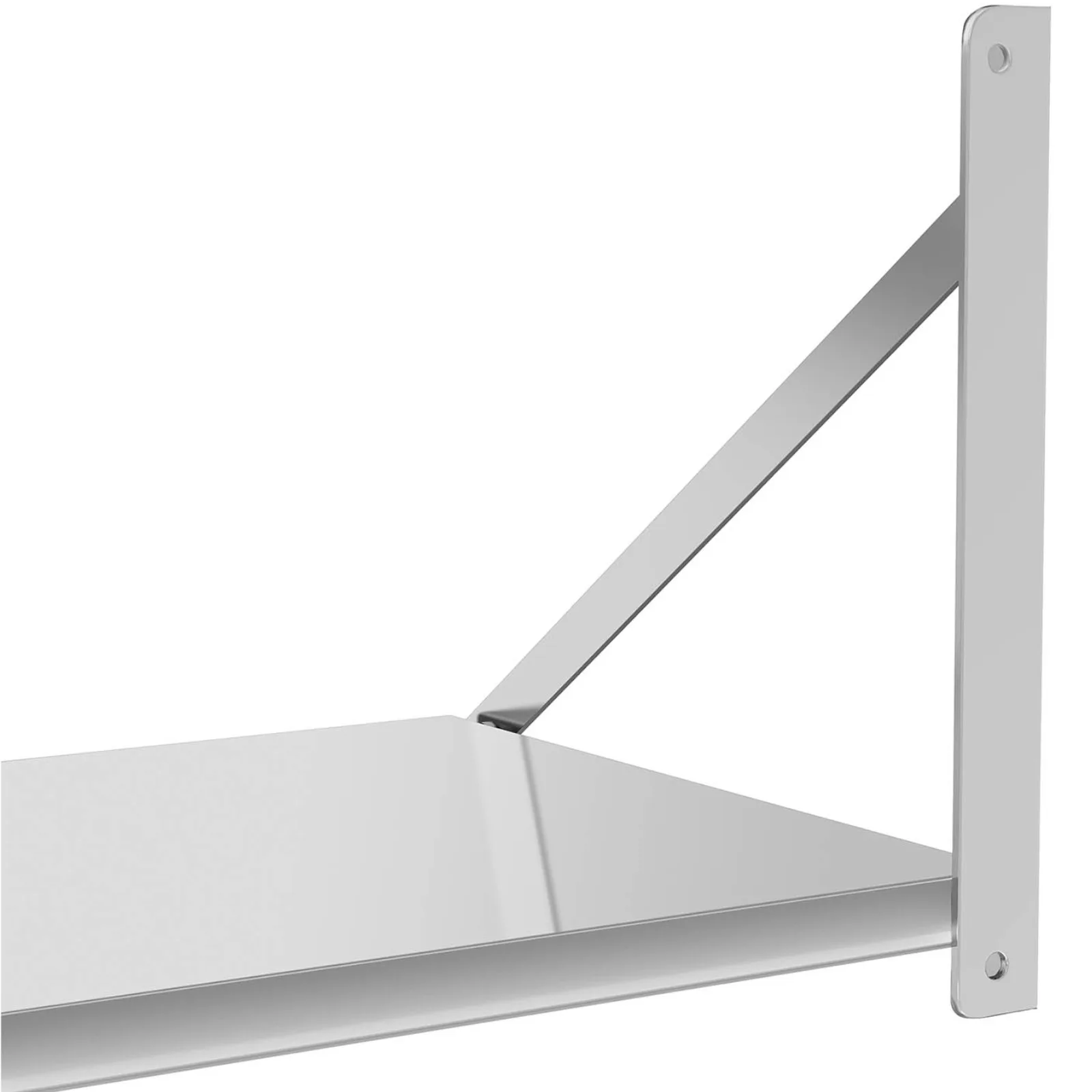 Klappbares Wandregal aus Edelstahl 120 x 45 cm 4