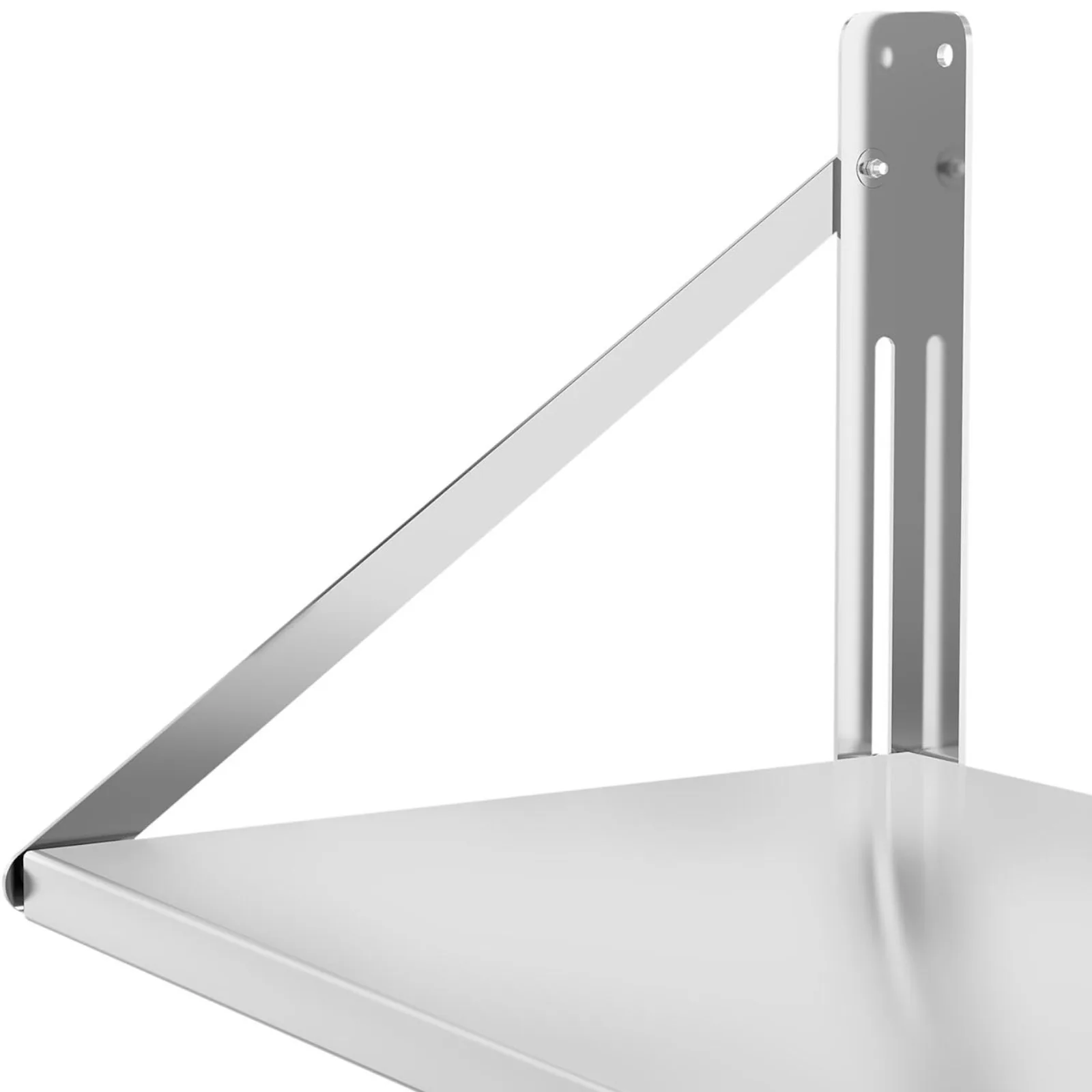 Klappbares Wandregal aus Edelstahl 120 x 45 cm 5