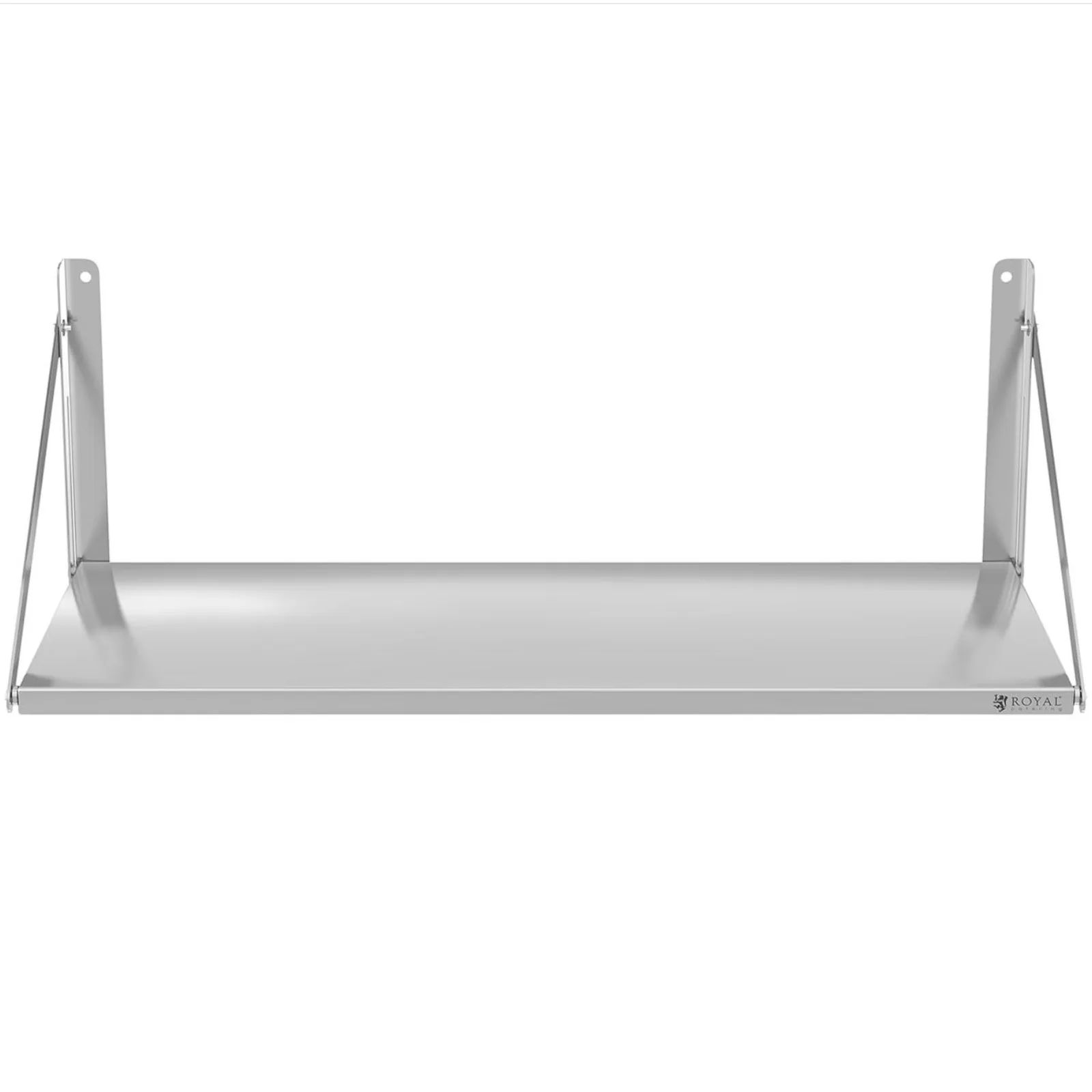 Klappbares Wandregal aus Edelstahl 120 x 45 cm 6