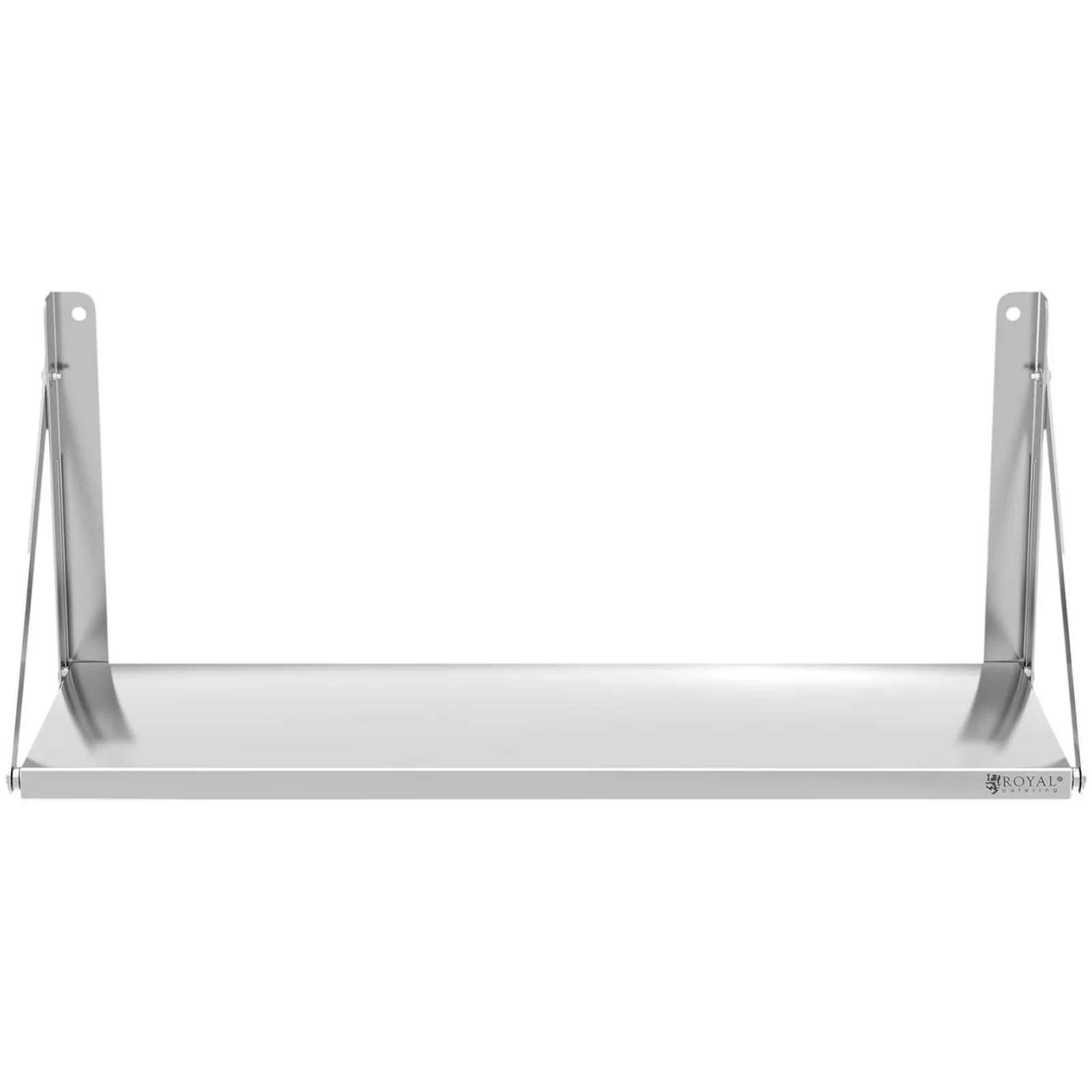 Klappbares Wandregal aus Edelstahl für die Gastronomie, bis zu 40 kg, 100 x 30 cm 6