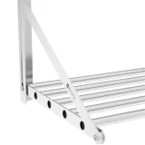 Klappbares Wandregal aus Edelstahl, bis zu 40 kg, 100 x 45 cm 3