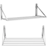 Klappbares Wandregal aus Edelstahl, bis zu 40 kg, 100 x 45 cm
