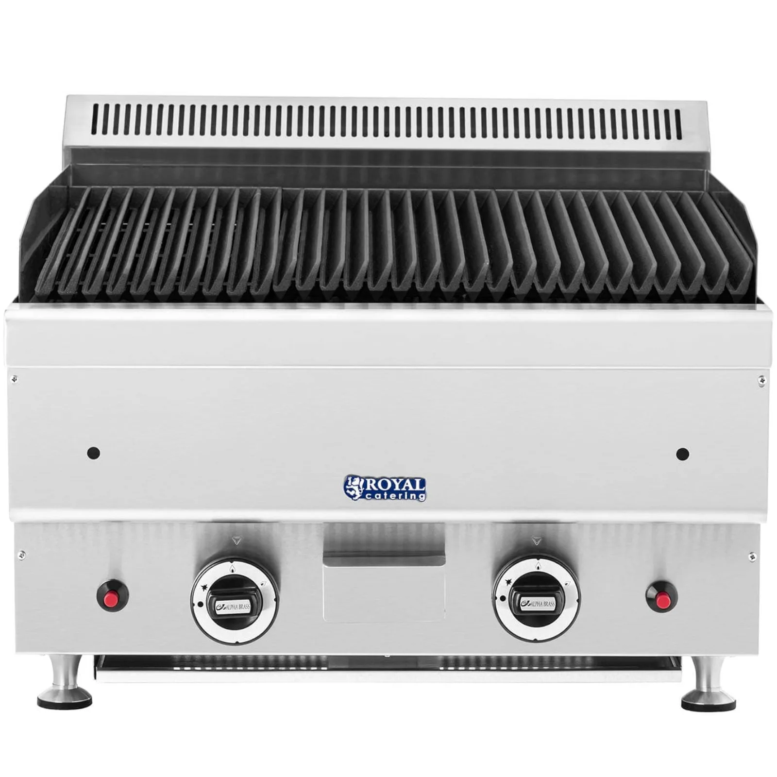 Grătar cu gaz natural, cu caneluri, 50 x 47 cm, 2 x 7200 W 6