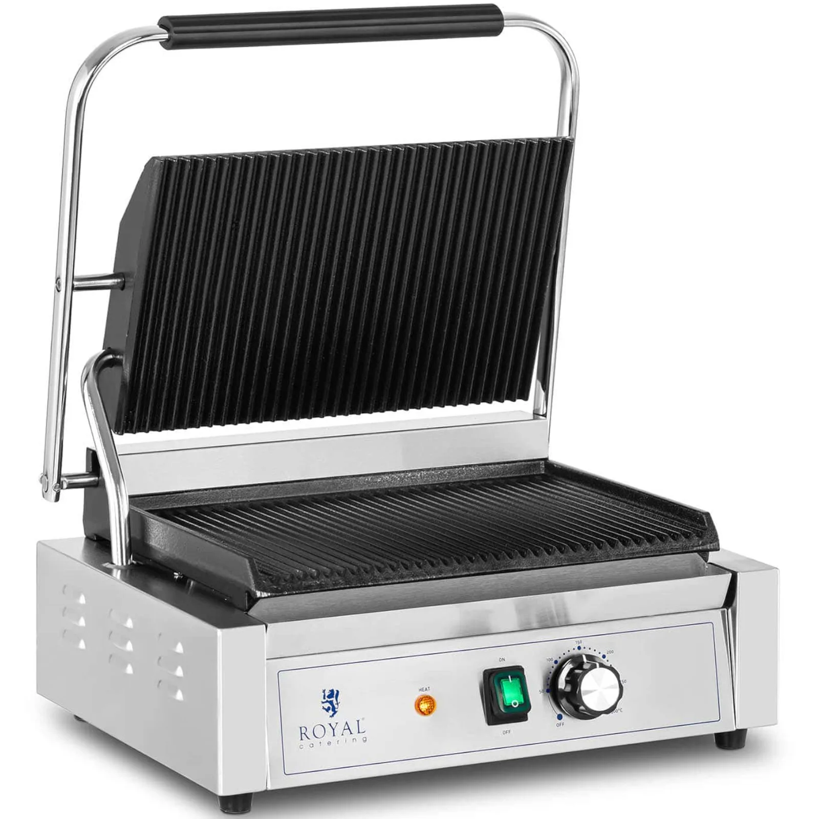 Elektromos kontaktgrill, bordázott, 33 x 22 cm, 2200 W