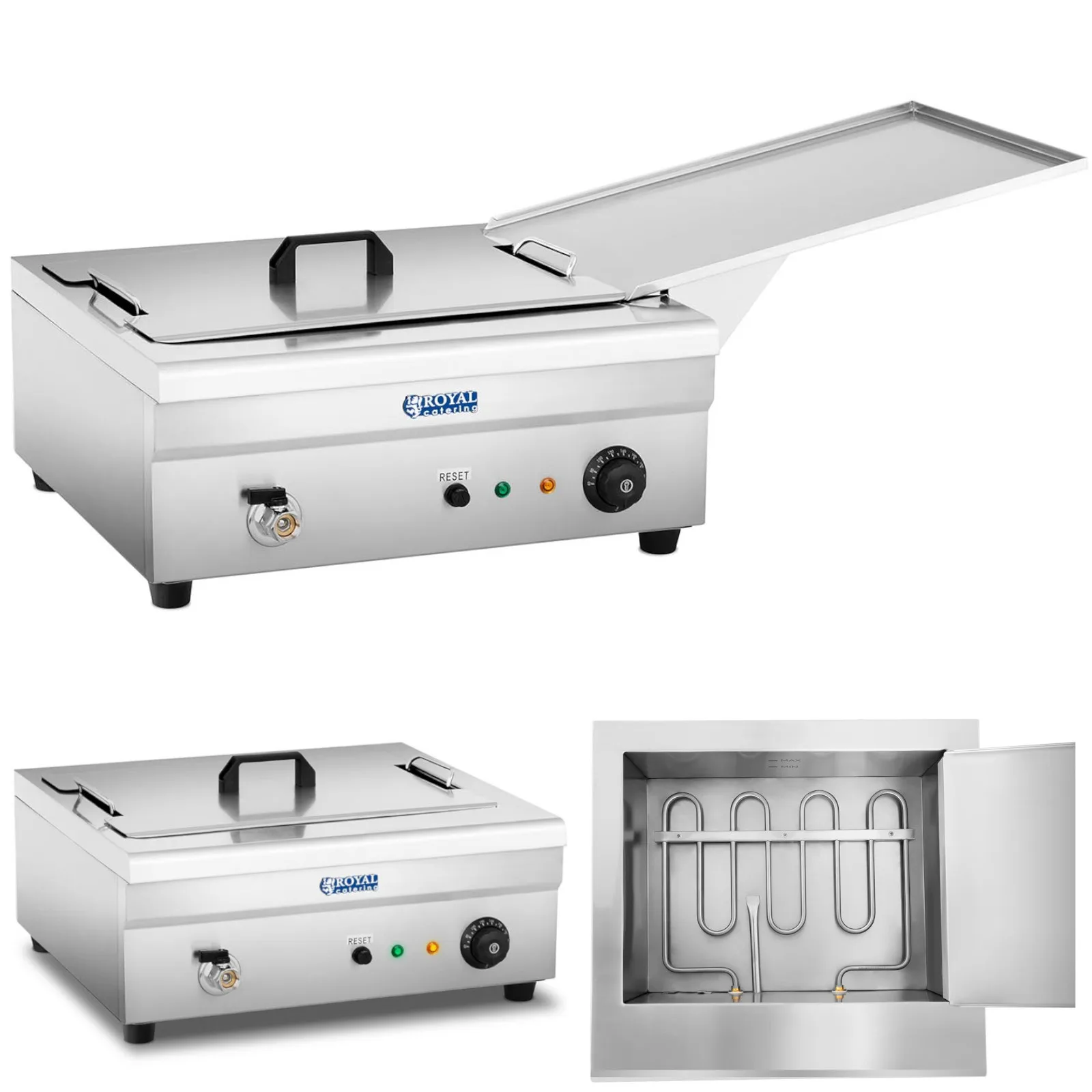 Fánk- és hal sütő cseppfelfogó tálcával, 3200 W, 230 V, 14 l