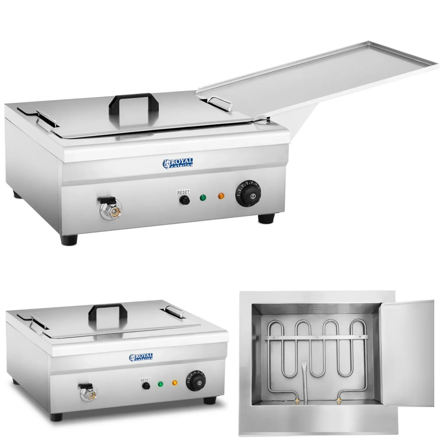 Fritura za kroasane i ribu s posudom za kapanje, 3200W, 230V, 14L Fritura za kroasane i ribu s posudom za kapanje, 3200W, 230V, 14L