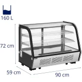 Vitrină frigorifică cu 3 rafturi și fațadă din sticlă, de 160 L 6