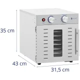 Profesionálna sušička potravín s 8 plechmi, 29 x 29 cm, 22 l, 800 W 6