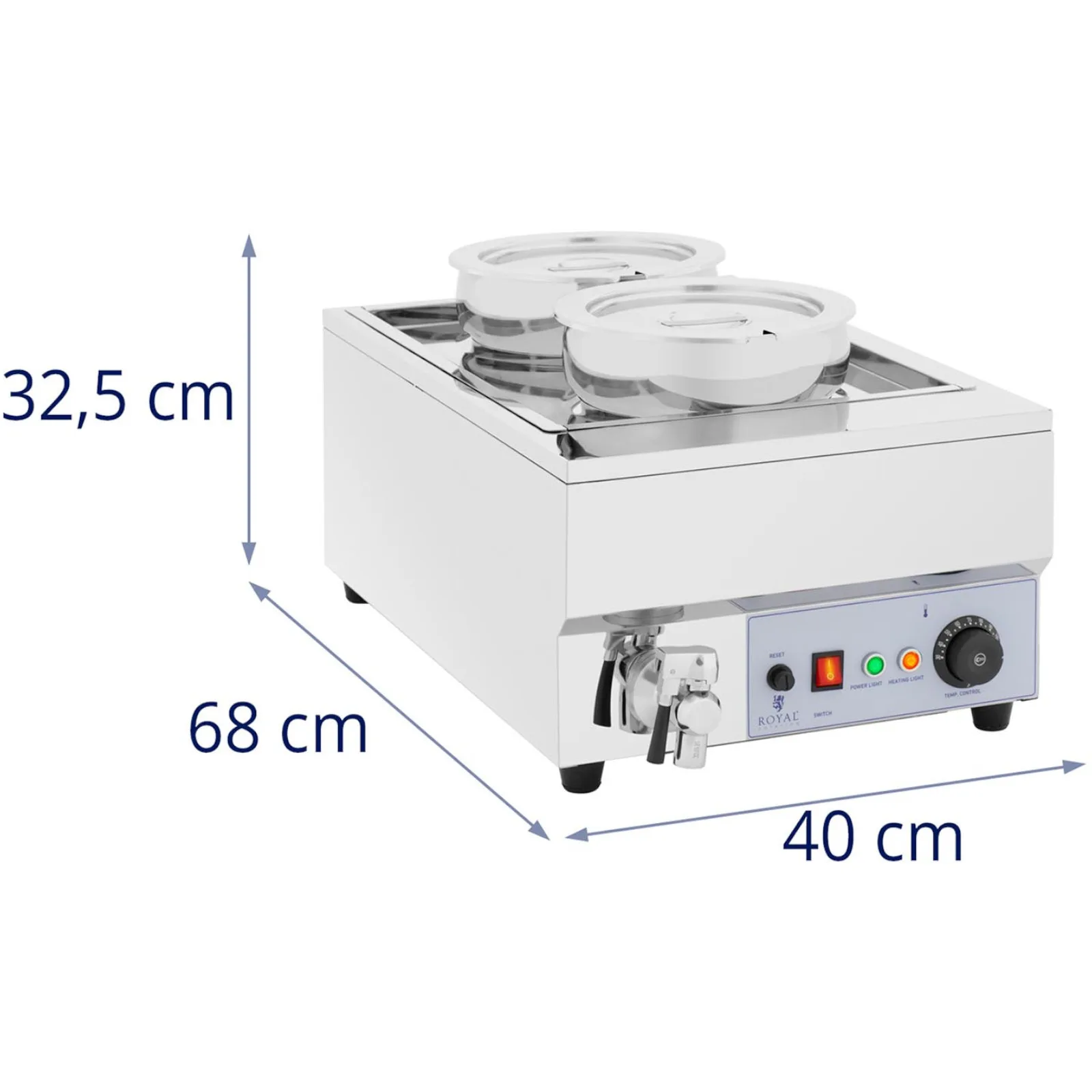 Elektrický ohrievač na polievky, fondue a čokoládu, 1500 W, 2 x 7 l 7