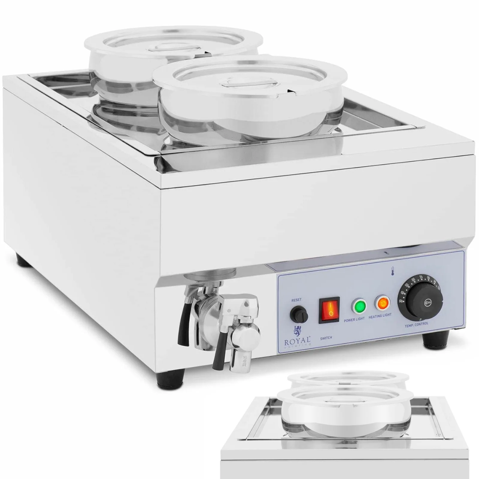 Elektrický ohrievač na polievky, fondue a čokoládu, 1500 W, 2 x 7 l Elektrický ohrievač na polievky, fondue a čokoládu, 1500 W, 2 x 7 l