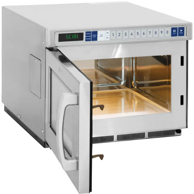 Kereskedelmi mikrohullámú sütő, 100 program, 3000 W, 17 l