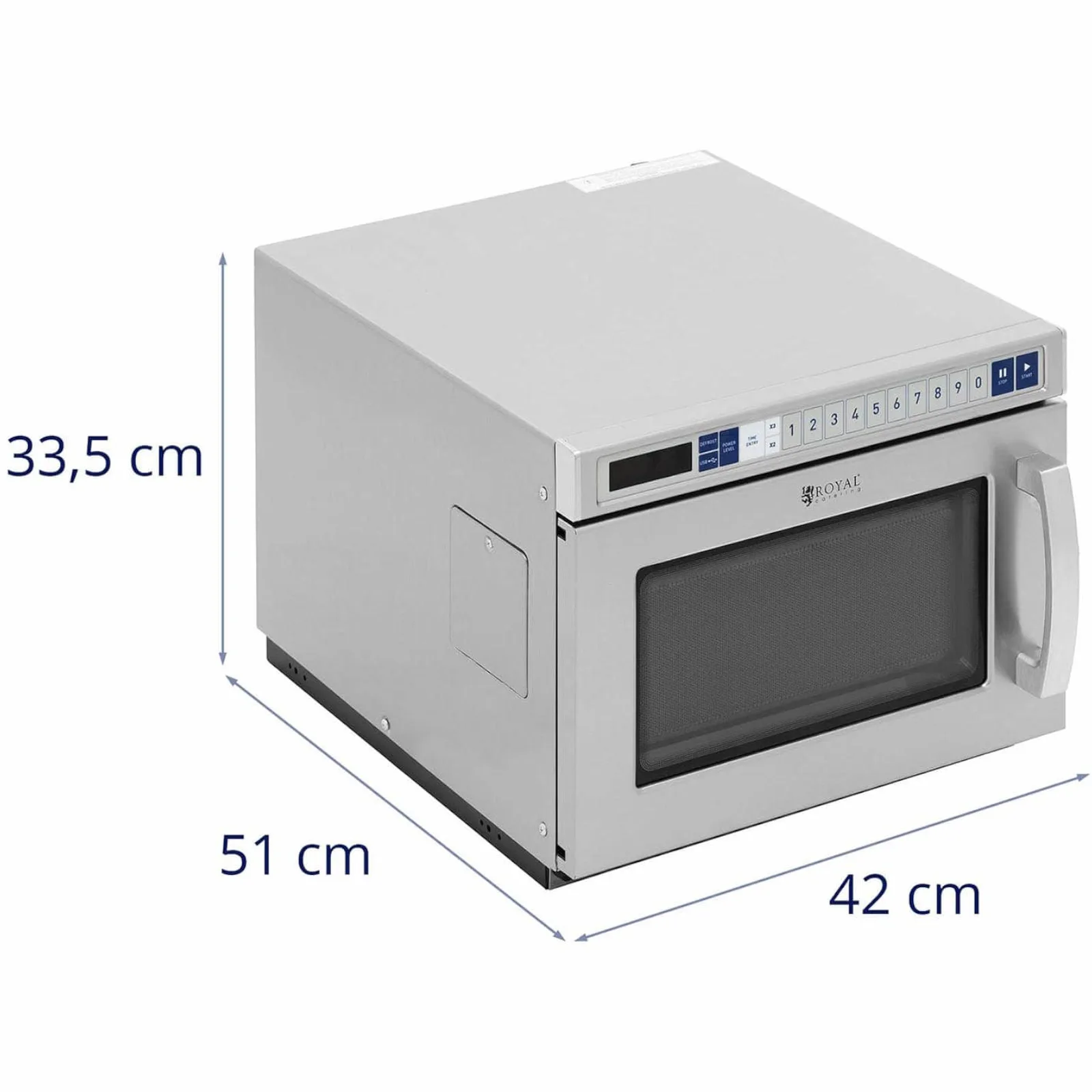 Kereskedelmi mikrohullámú sütő, 100 program, 3000 W, 17 l 5