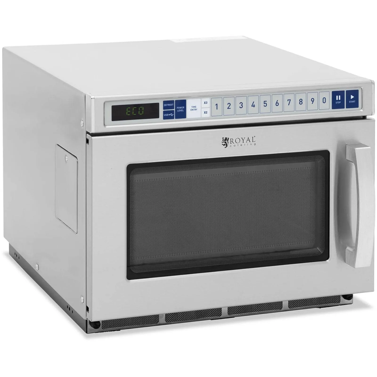 Kereskedelmi mikrohullámú sütő, 100 program, 3000 W, 17 l