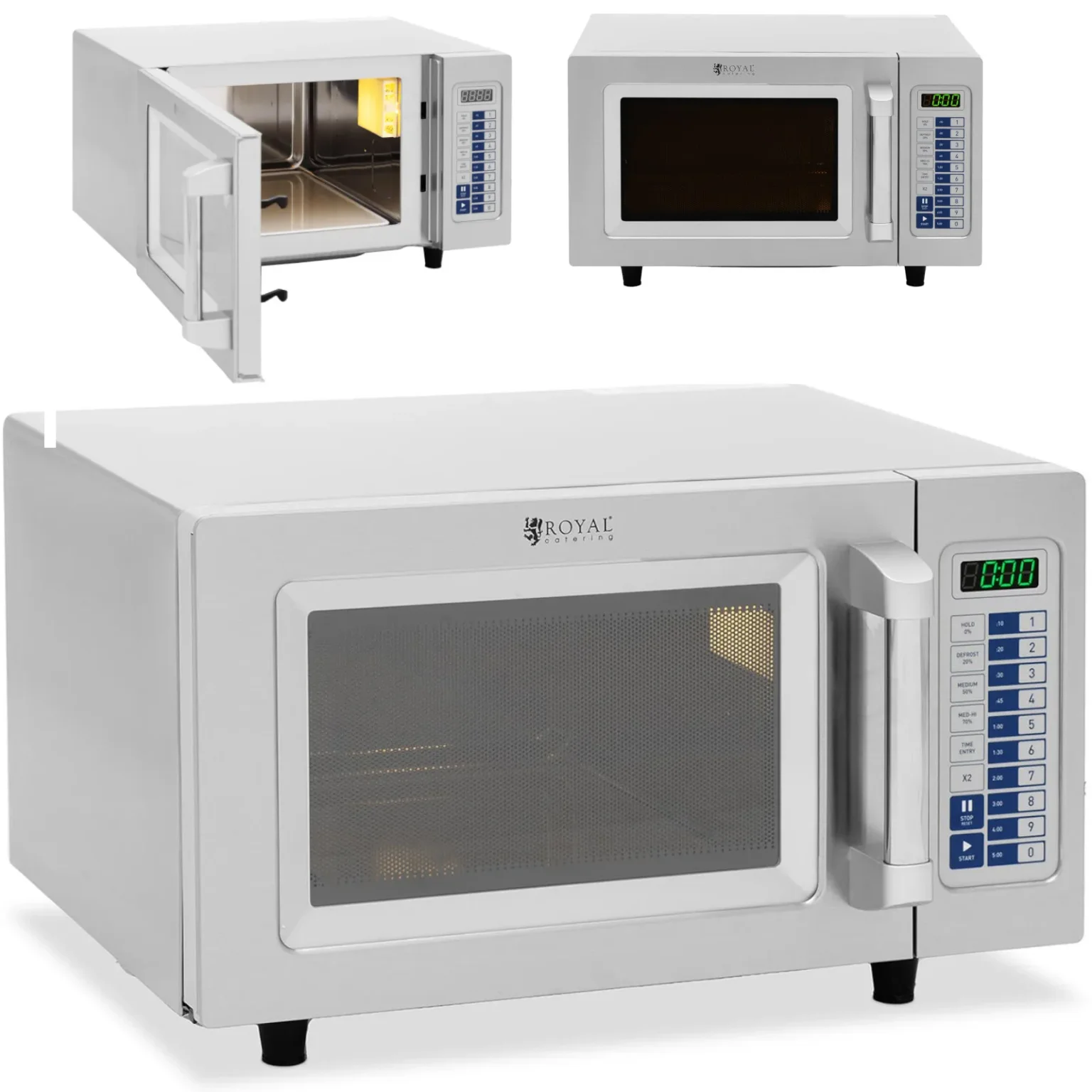 Cuptor cu microunde profesional, 100 de programe, 25 L, 1550 W Cuptor cu microunde profesional, 100 de programe, 25 L, 1550 W
