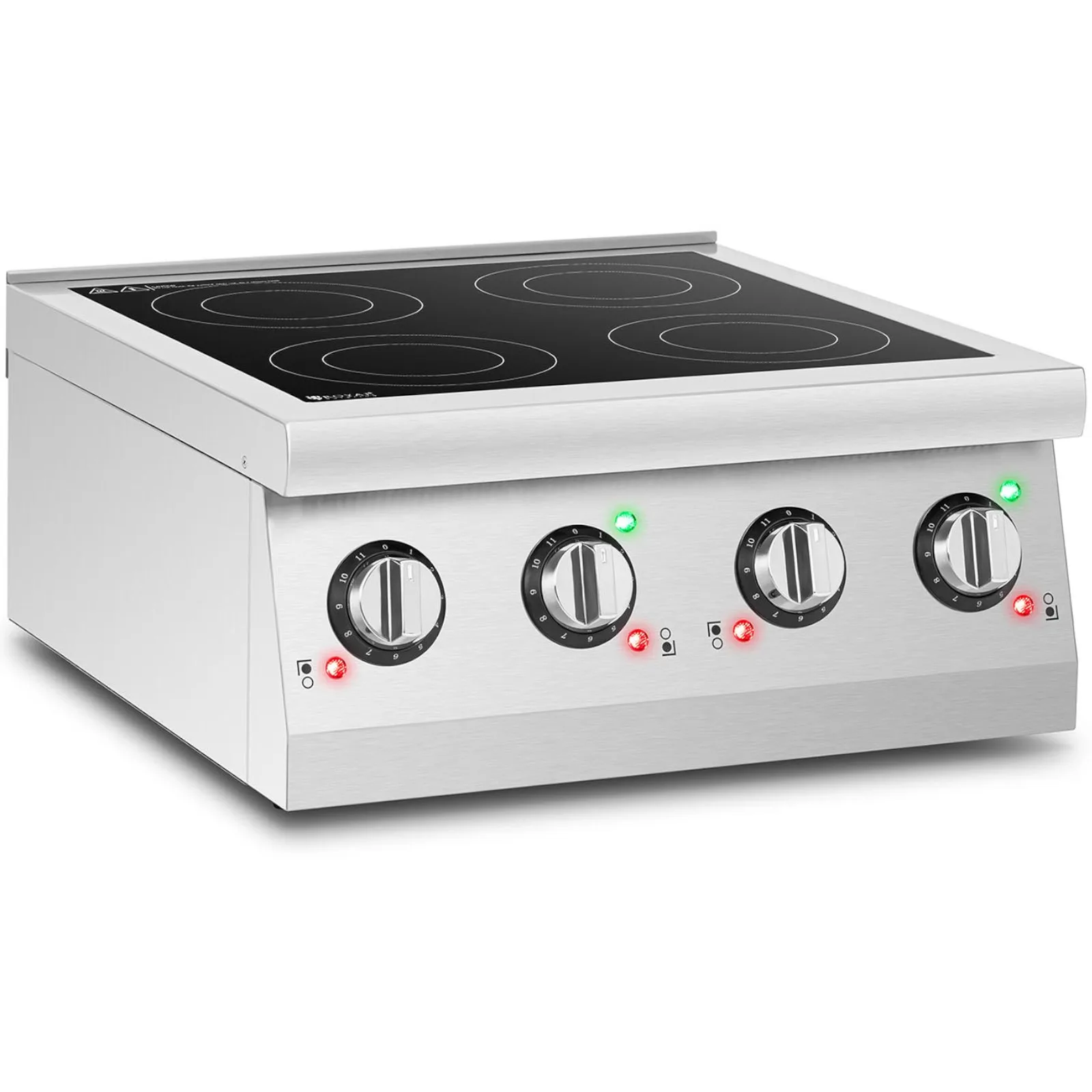 4 égőfejű, állítható indukciós főzőlap, 6000 W